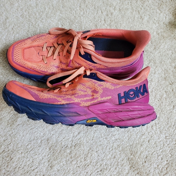 Hoka Vibrant Orange Running Shoes.  Size 7.5 - Picture 4 of 12